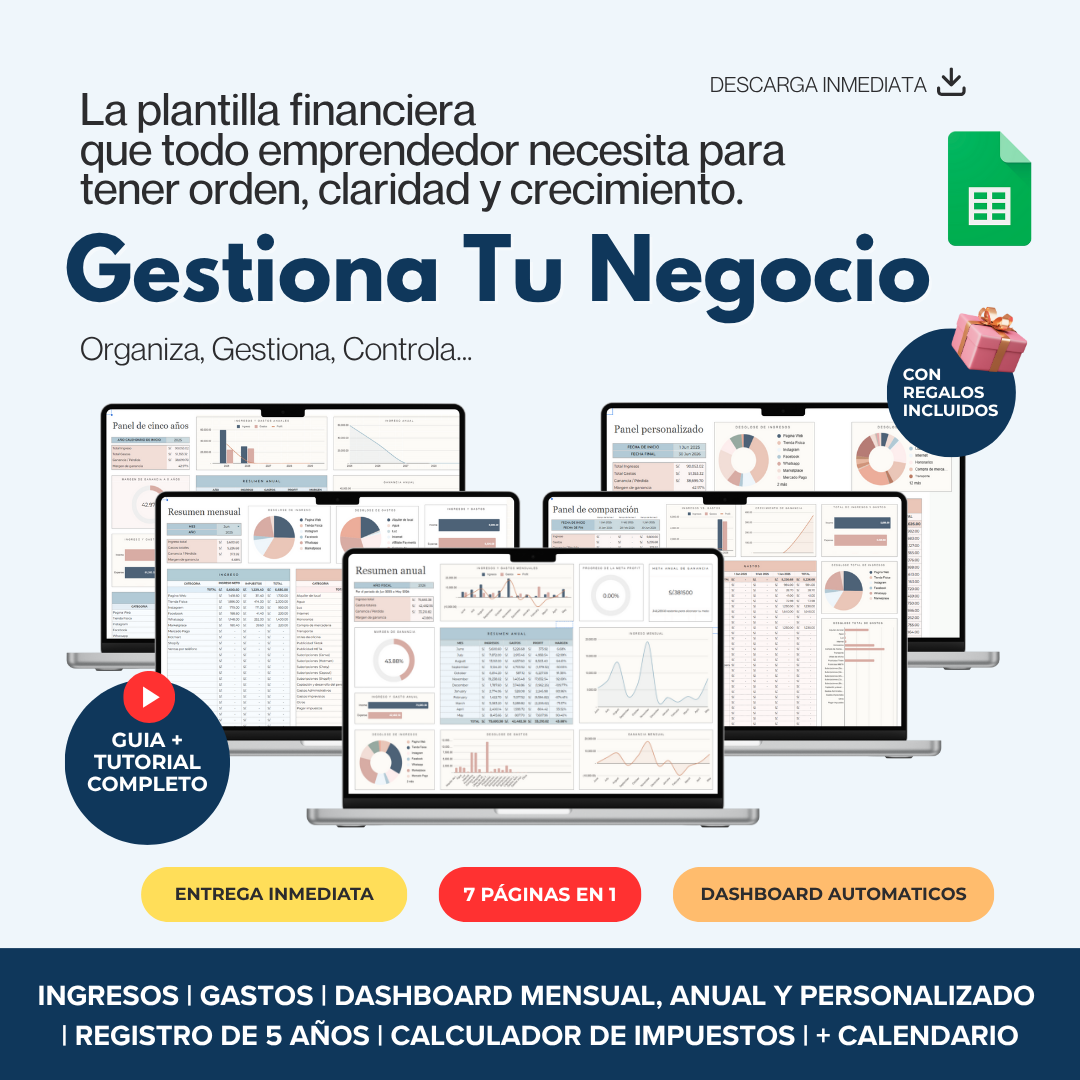 Plantilla Financiera "Gestiona Tu Negocio"