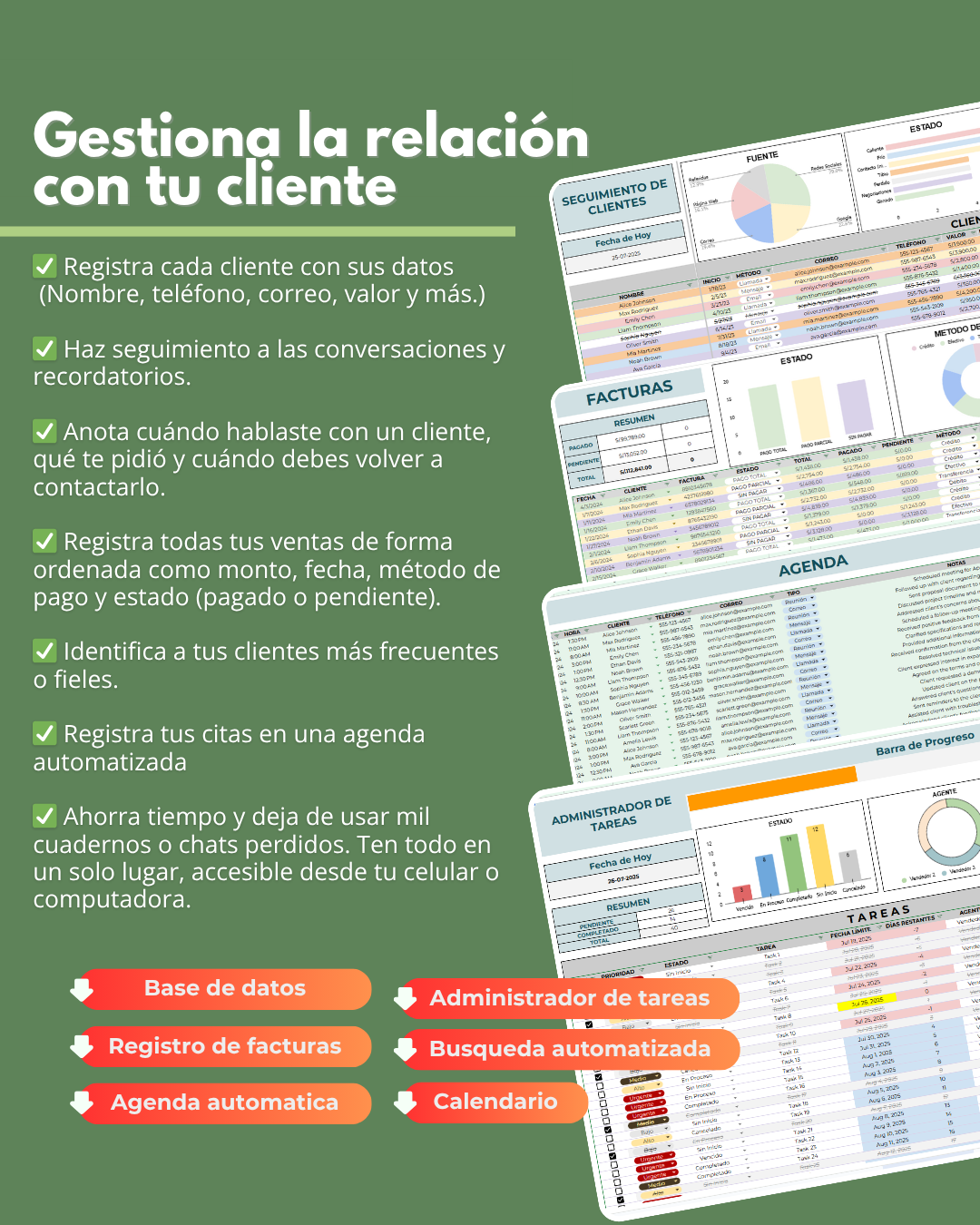 Plantilla CRM - Seguimiento de Clientes