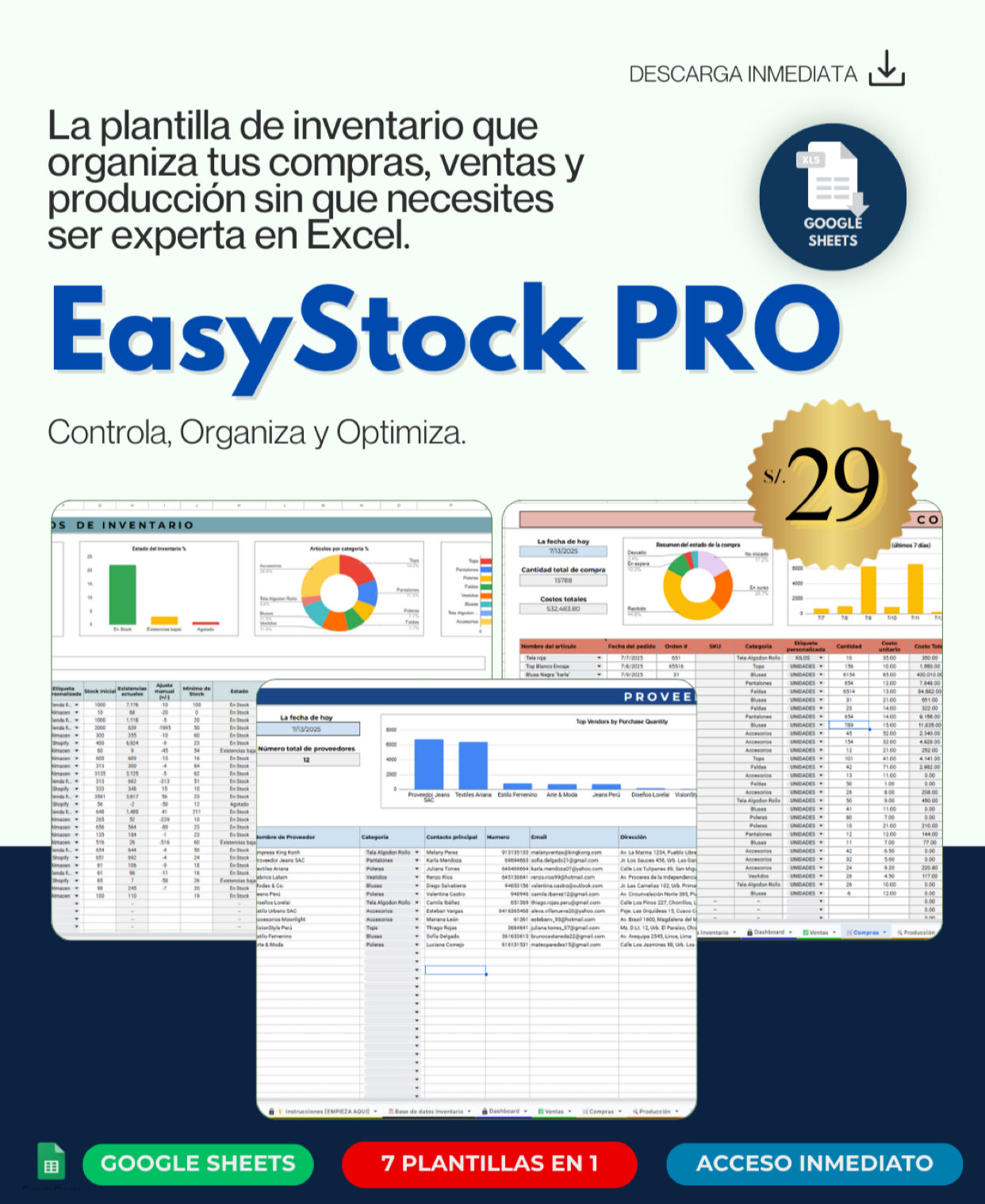 Plantilla de Inventario "EasyStock PRO"